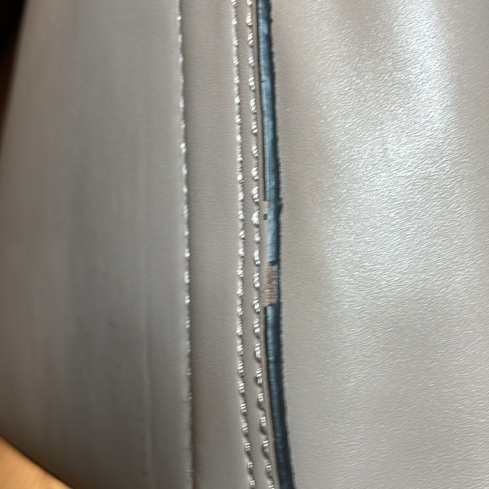 Ivanka Trump SoHo Leather Tote, work bag, Grey Taupe, Lg - Picture 13 of 16
